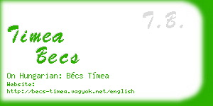 timea becs business card